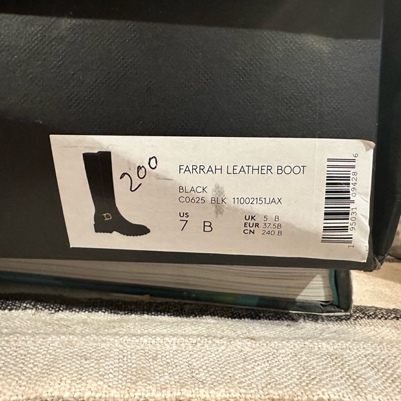 COACH FARRAH LEATHER BOOT - BLACK - 7 - Picture 1 of 8